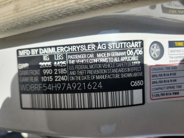 WDBRF54H97A921624 - 2007 MERCEDES-BENZ C 280 WHITE photo 23