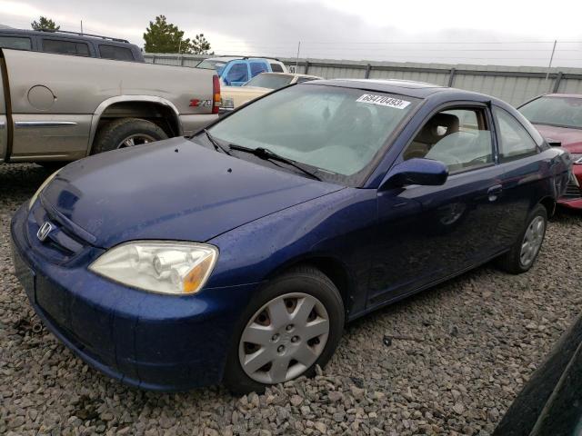 1HGEM21902L027284 - 2002 HONDA CIVIC EX BLUE photo 1