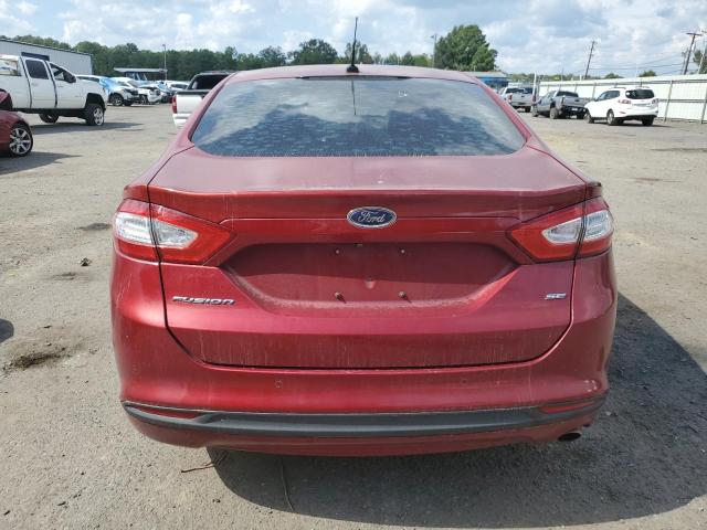 3FA6P0H77GR340799 - 2016 FORD FUSION SE RED photo 6