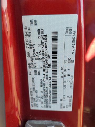 1FMCU9J90HUD53762 - 2017 FORD ESCAPE TITANIUM 红色 照片 13