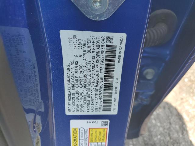 2HGFE2F56PH507826 - 2023 HONDA CIVIC SPORT Көк фото 13
