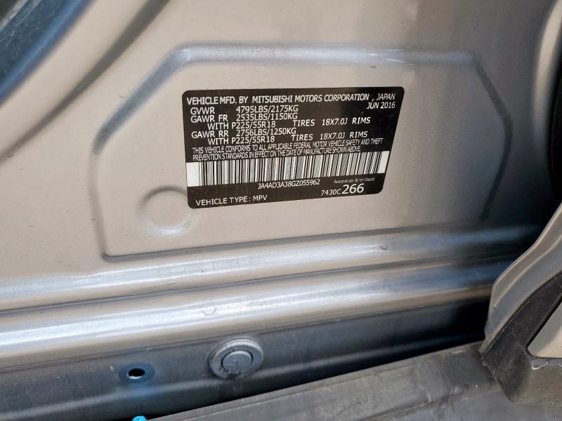 JA4AD3A38GZ055962 - 2016 MITSUBISHI OUTLANDER SE ნაცრისფერი ფოტო 13