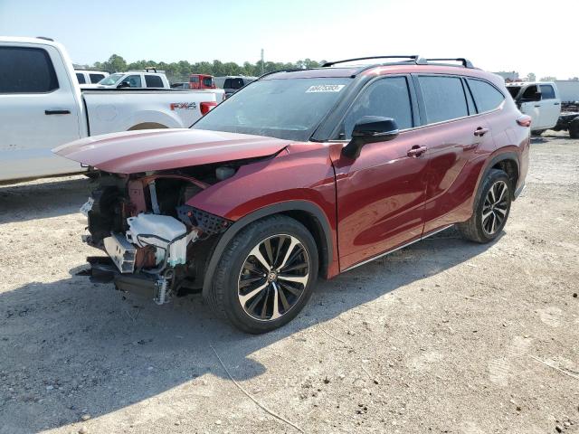 5TDLZRAH0MS042005 - 2021 TOYOTA HIGHLANDER XSE RED photo 1