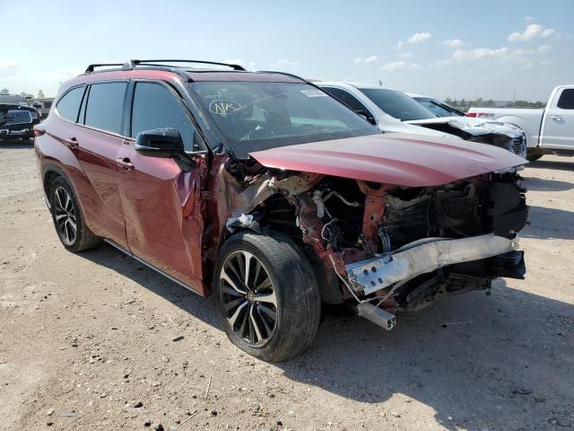 5TDLZRAH0MS042005 - 2021 TOYOTA HIGHLANDER XSE RED photo 4