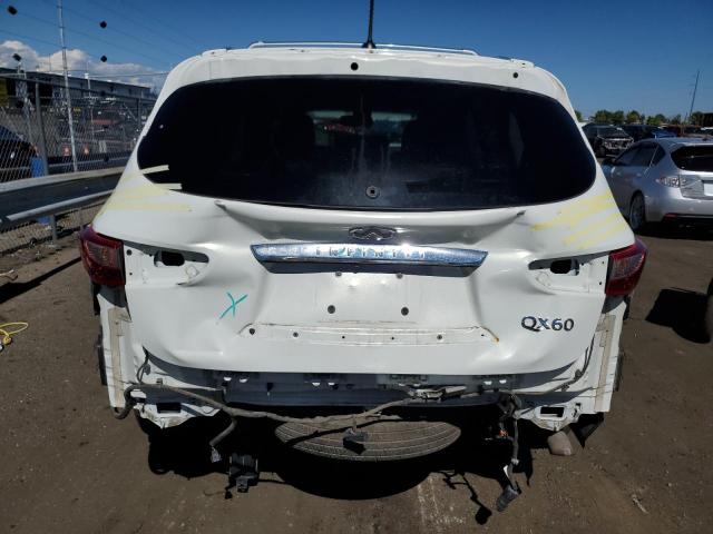 5N1CL0MM0EC511582 - 2014 INFINITI QX60 HYBRID WHITE photo 6