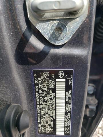 JTDKARFU8K3080735 - 2019 TOYOTA PRIUS ნაცრისფერი ფოტო 12