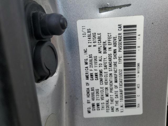 19UUA8F7XCA015932 - 2012 ACURA TL Silber Foto 12