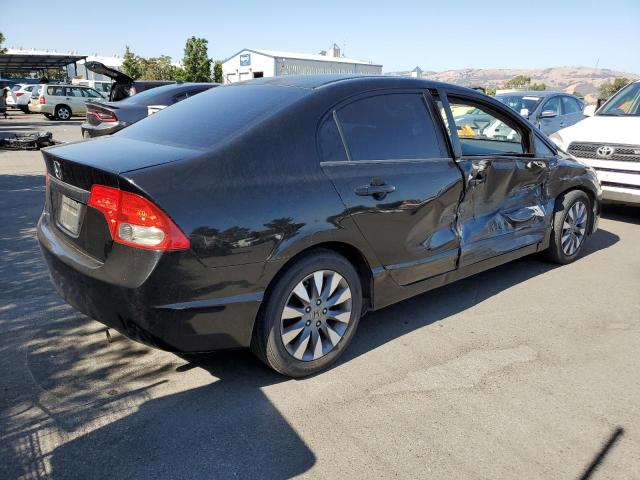 2HGFA16849H356035 - 2009 HONDA CIVIC EX BLACK photo 3