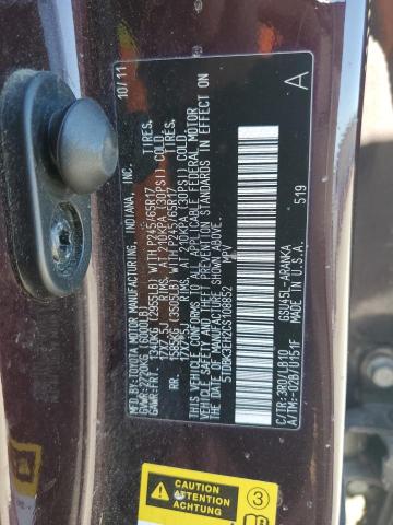 5TDBK3EH2CS108852 - 2012 TOYOTA HIGHLANDER BASE برغندي صورة 13