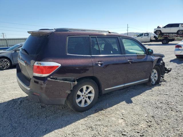 5TDBK3EH2CS108852 - 2012 TOYOTA HIGHLANDER BASE برغندي صورة 3