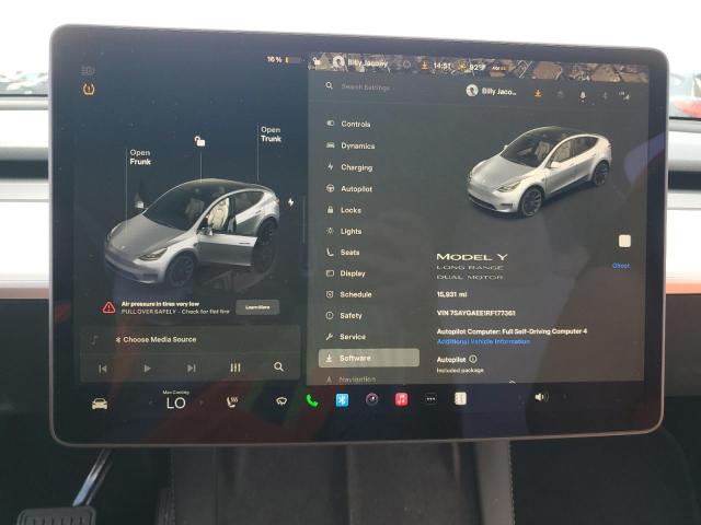 7SAYGAEE1RF177361 - 2024 TESLA MODEL Y ნაცრისფერი ფოტო 9