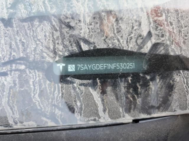 7SAYGDEF1NF530251 - 2022 TESLA MODEL Y BLUE photo 12