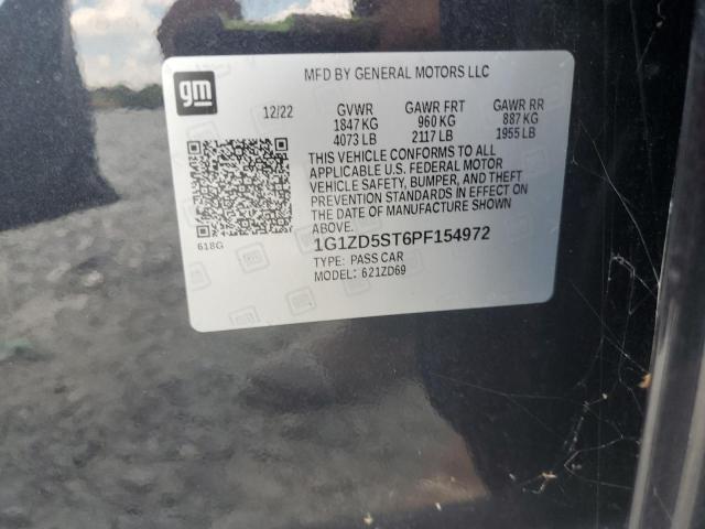 1G1ZD5ST6PF154972 - 2023 CHEVROLET MALIBU LT BLACK photo 12