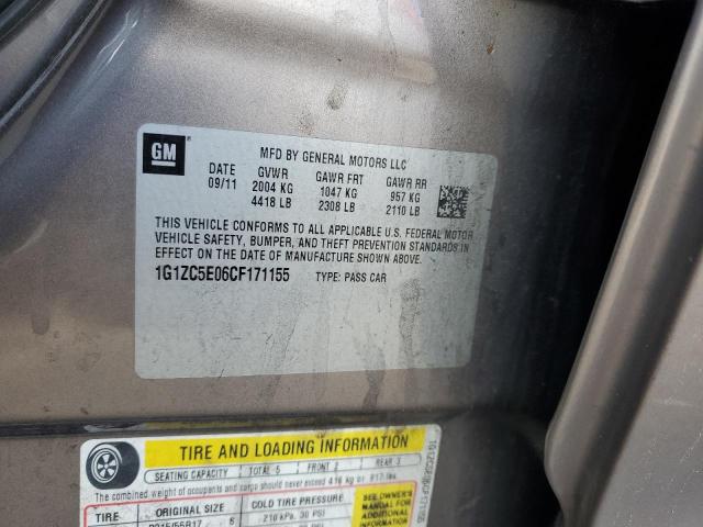 1G1ZC5E06CF171155 - 2012 CHEVROLET MALIBU 1LT TAN photo 12