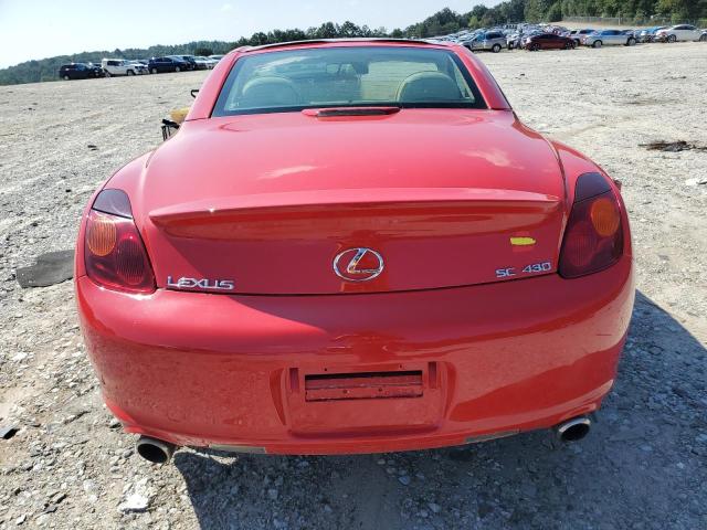 JTHFN48Y920015921 - 2001 LEXUS SC 430 RED photo 6