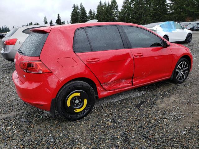 3VW217AU8HM020096 - 2017 VOLKSWAGEN GOLF S RED photo 3