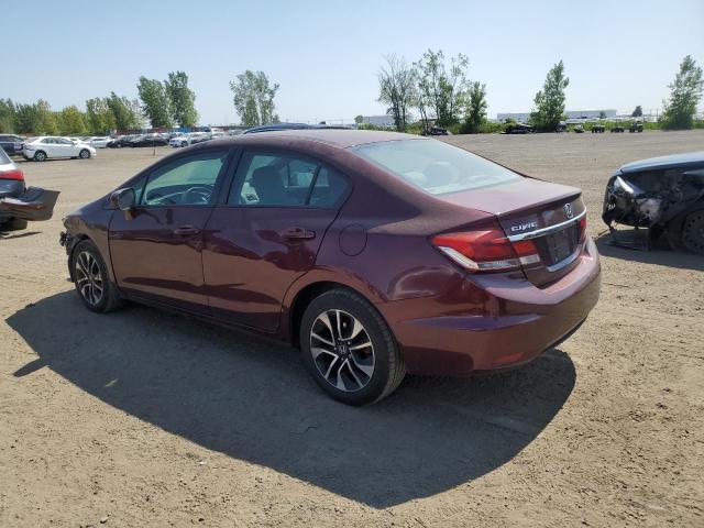 2HGFB2F57FH012011 - 2015 HONDA CIVIC LX RED photo 2