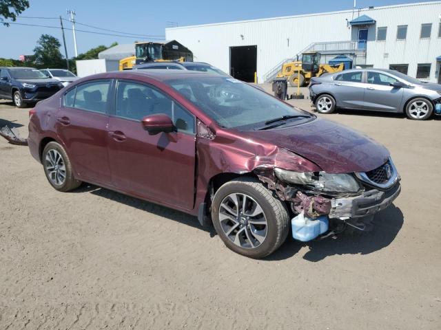 2HGFB2F57FH012011 - 2015 HONDA CIVIC LX RED photo 4