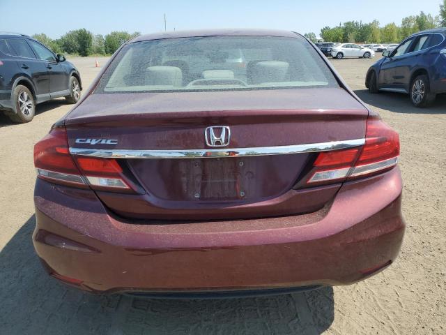 2HGFB2F57FH012011 - 2015 HONDA CIVIC LX RED photo 6
