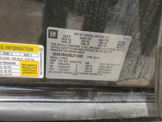 5GAKVBKD8GJ213905 - 2016 BUICK ENCLAVE BLACK photo 13