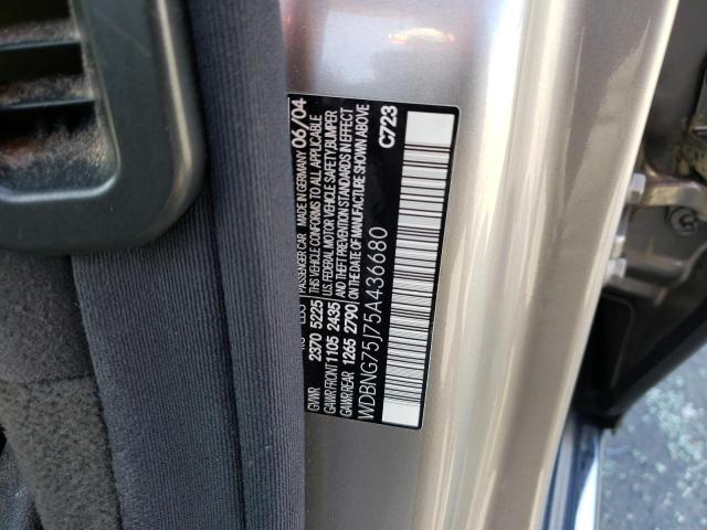 WDBNG75J75A436680 - 2005 MERCEDES-BENZ S 500 GRAY photo 13