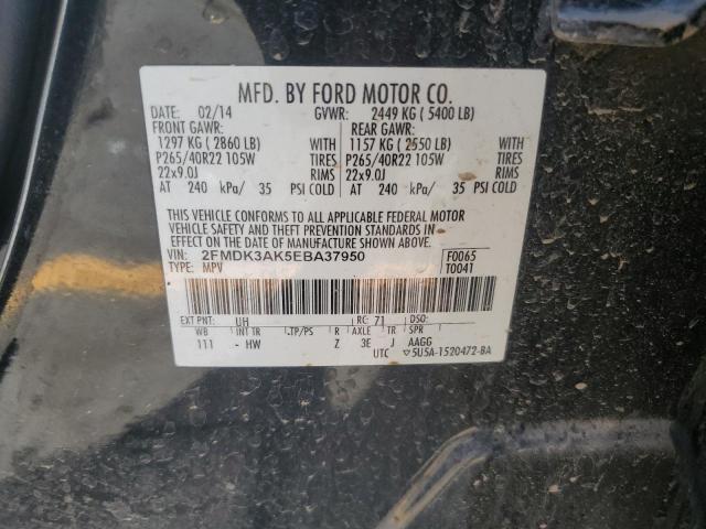 2FMDK3AK5EBA37950 - 2014 FORD EDGE SPORT Qara foto 13