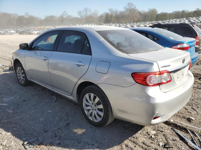 2T1BU4EE9CC907610 - 2012 TOYOTA COROLLA BASE SILVER photo 2