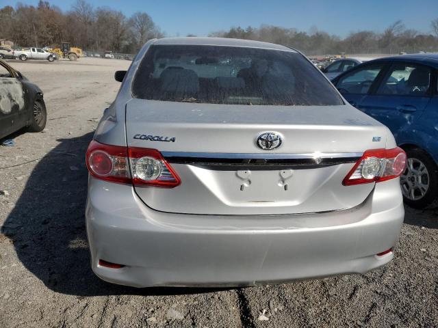2T1BU4EE9CC907610 - 2012 TOYOTA COROLLA BASE SILVER photo 6