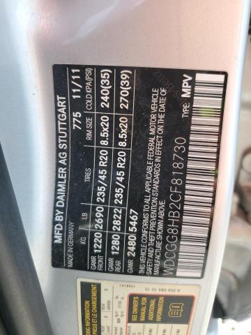 WDCGG8HB2CF818730 - 2012 MERCEDES-BENZ GLK 350 4MATIC SILVER photo 14