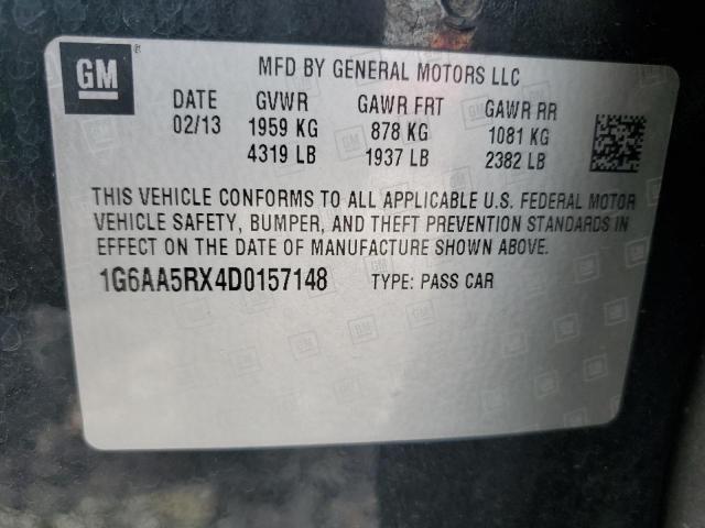 1G6AA5RX4D0157148 - 2013 CADILLAC ATS BLACK photo 12