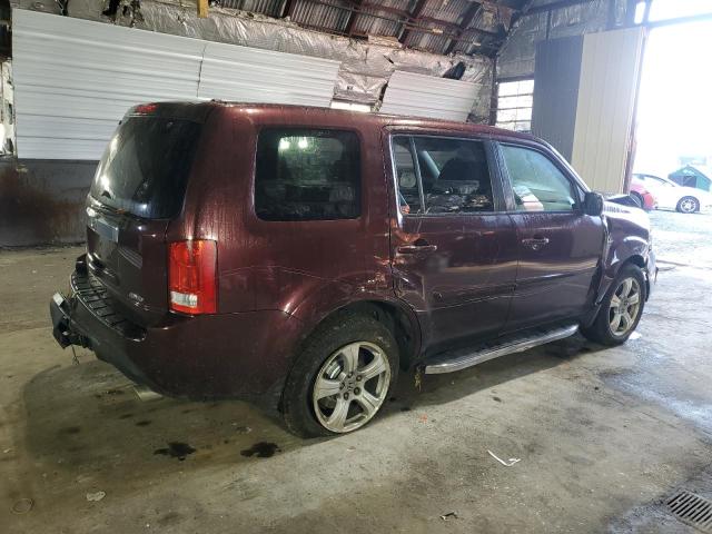 5FNYF4H54FB038110 - 2015 HONDA PILOT EXL BURGUNDY photo 3