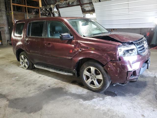 5FNYF4H54FB038110 - 2015 HONDA PILOT EXL BURGUNDY photo 4