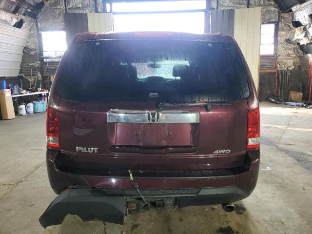 5FNYF4H54FB038110 - 2015 HONDA PILOT EXL BURGUNDY photo 6