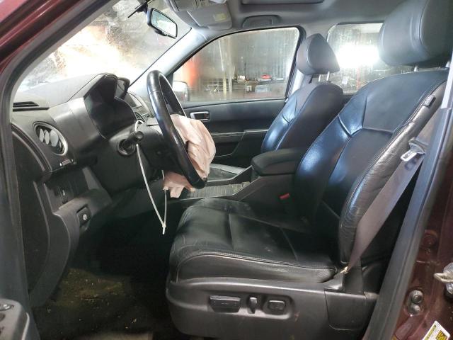 5FNYF4H54FB038110 - 2015 HONDA PILOT EXL BURGUNDY photo 7