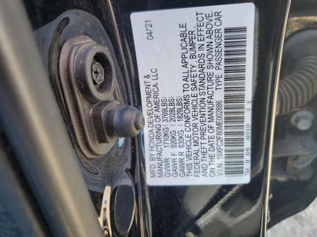 19XFC2F80ME002886 - 2021 HONDA CIVIC SPORT 黑色 照片 12