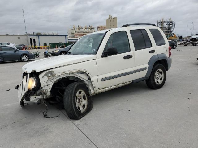 1J4GK48K45W660532 - 2005 JEEP LIBERTY SPORT WHITE photo 1