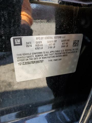 1G1ZJ5SU7GF289797 - 2016 CHEVROLET MALIBU HYBRID 黑色 照片 12