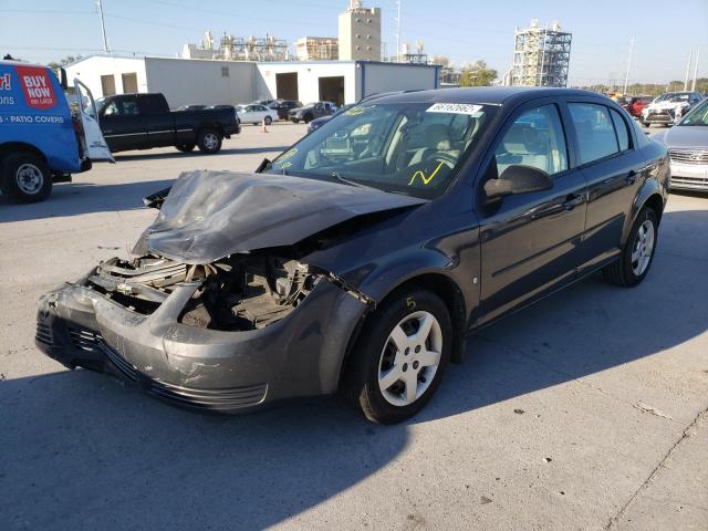 1G1AK58F287177097 - 2008 CHEVROLET COBALT LS GRAY photo 2