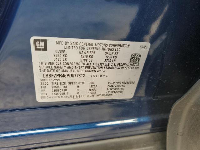 LRBFZPR46PD077312 - 2023 BUICK ENVISION ESSENCE BLUE photo 12