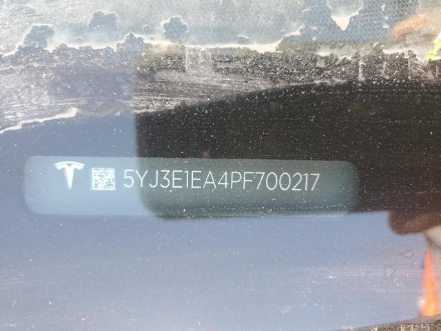 5YJ3E1EA4PF700217 - 2023 TESLA MODEL 3 GRAY photo 13