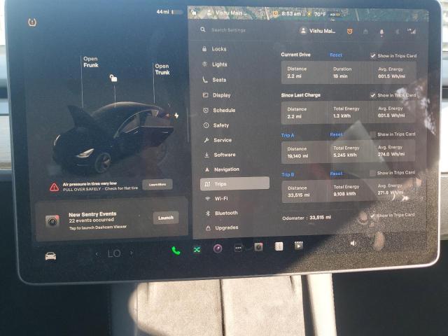 5YJ3E1EA4PF700217 - 2023 TESLA MODEL 3 GRAY photo 9