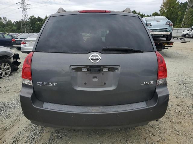 5N1BV28U65N133168 - 2005 NISSAN QUEST S GRAY photo 6