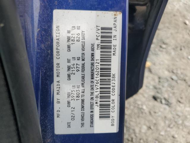 JM1BL1V76C1620121 - 2012 MAZDA 3 I BLUE photo 12