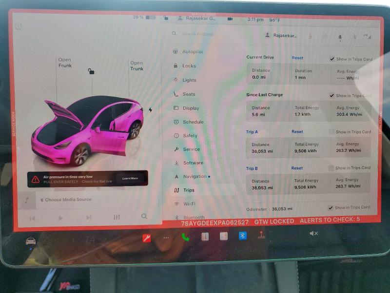 7SAYGDEEXPA062527 - 2023 TESLA MODEL Y თეთრი ფოტო 9