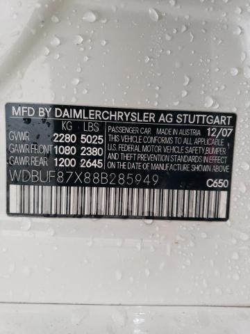 WDBUF87X88B285949 - 2008 MERCEDES-BENZ E 350 4MATIC WHITE photo 12