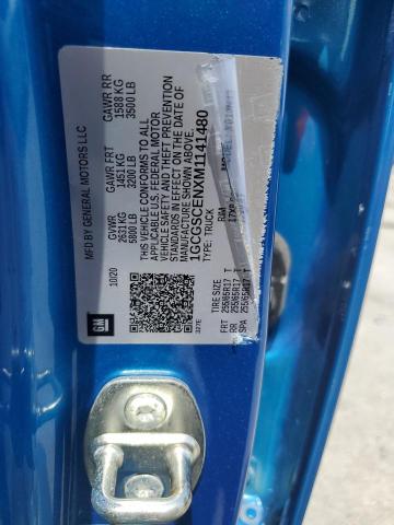 1GCGSCENXM1141480 - 2021 CHEVROLET COLORADO LT BLUE photo 12