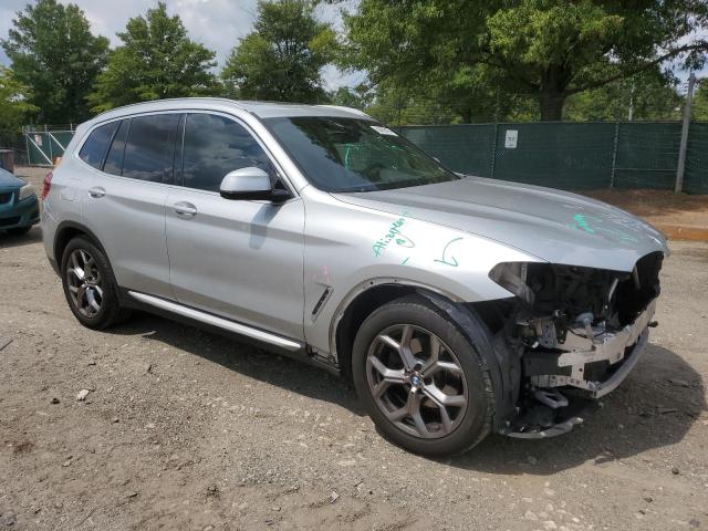 5UXTY5C09M9F99482 - 2021 BMW X3 XDRIVE30I SILVER photo 4