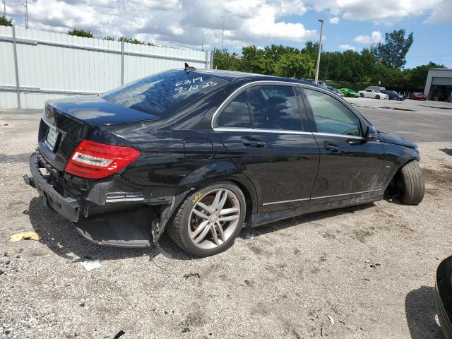 WDDGF4HB9CR206319 - 2012 MERCEDES-BENZ C 250 BLACK photo 3