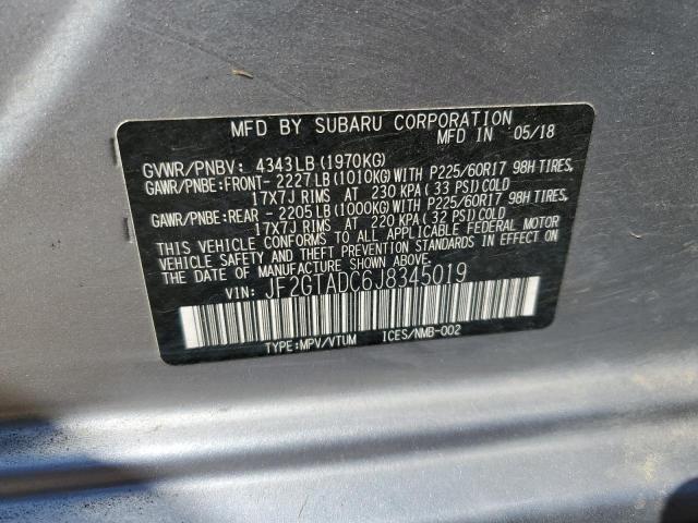 JF2GTADC6J8345019 - 2018 SUBARU CROSSTREK PREMIUM Silber Foto 14