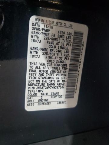 JN8AT2MV7KW387504 - 2019 NISSAN ROGUE S Schwarz Foto 14